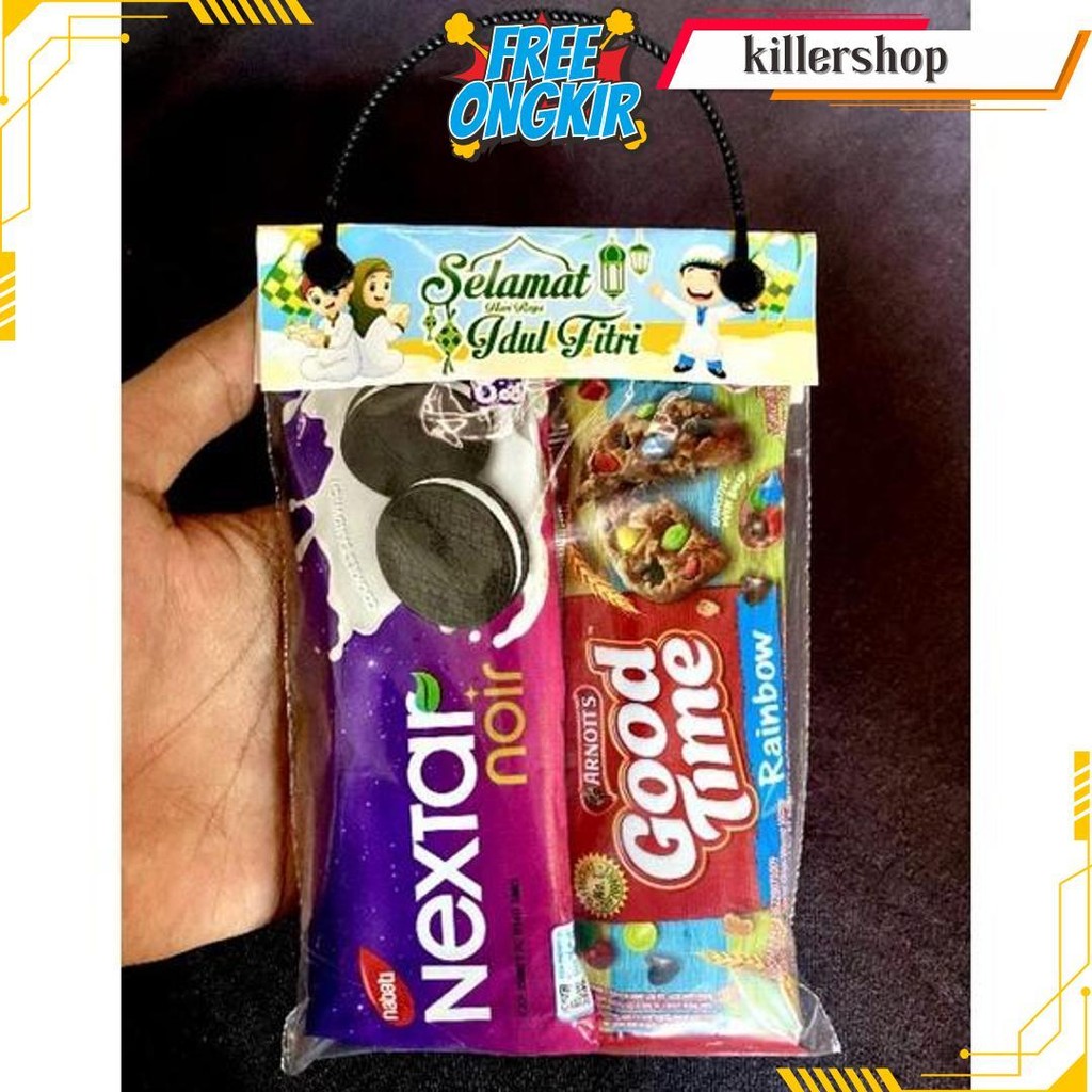 

1Pack Isi 10Pcs Wadah Snack Amplop Lebaran | Tas Plastik Label Lebaran / Parsel Lebaran / Hang Bag Idul Fitri / Amplop Thr Original Produk