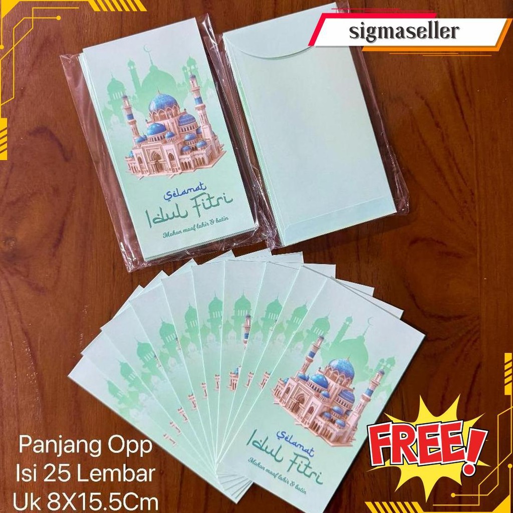 

Amplop Lebaran Panjang Hari Raya Idul Fitri Ukuran 8X16Cm Original Produk