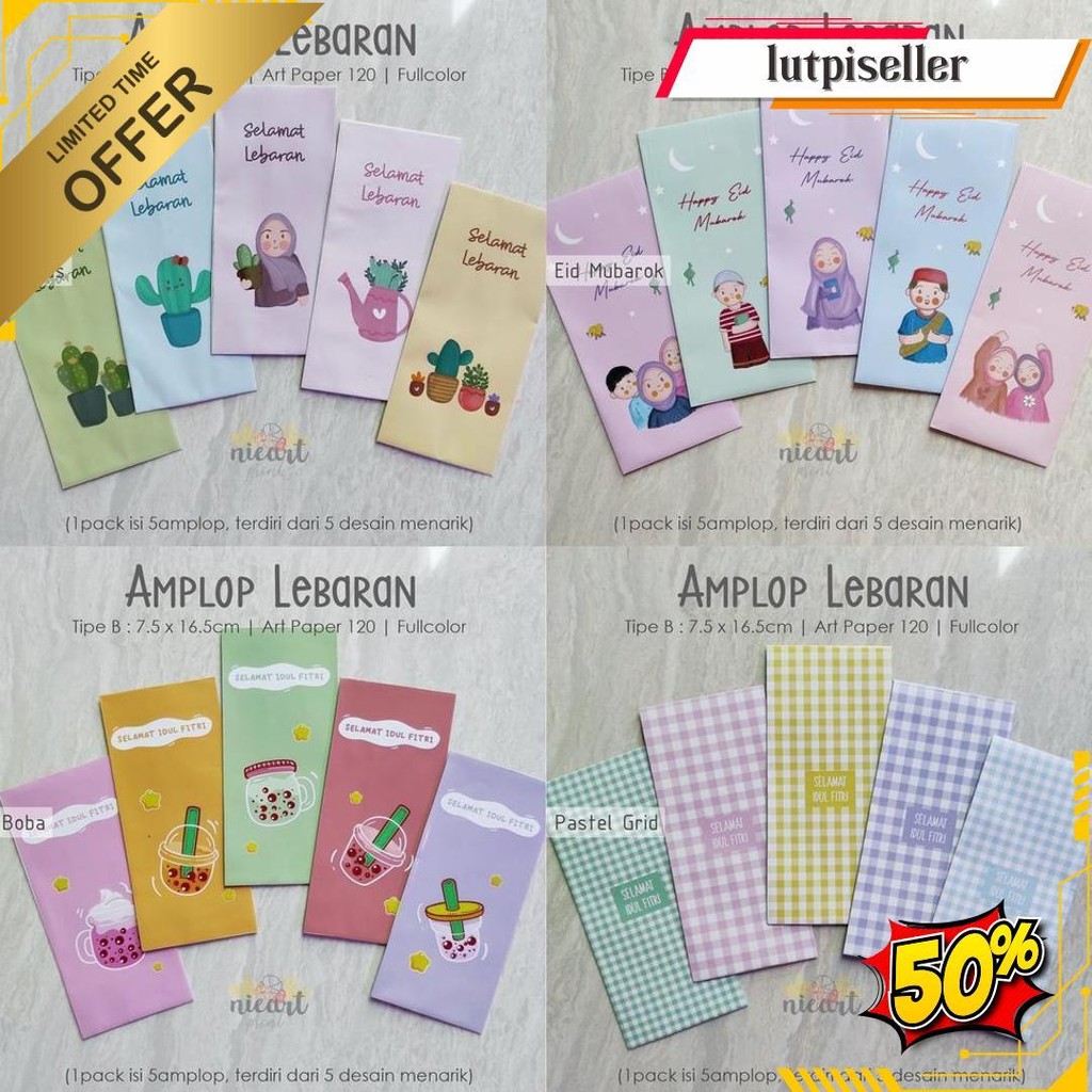 

[New] Amplop Lebaran Idul Fitri (Isi 10 & Isi 5) Original Produk