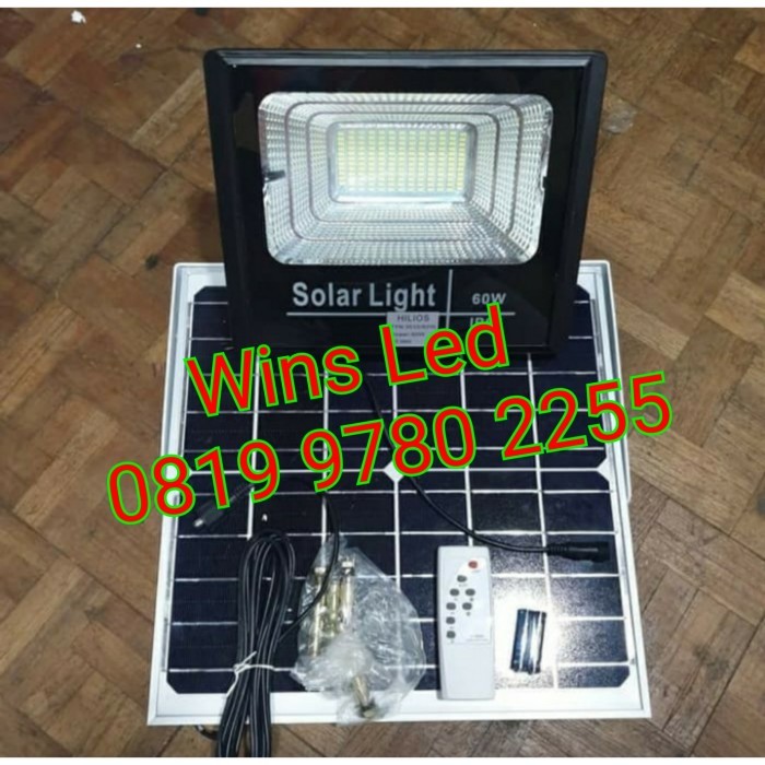 Lampu Sorot Led Tenaga Surya 60W Tembak Solar Panel 60Watt 60 Watt