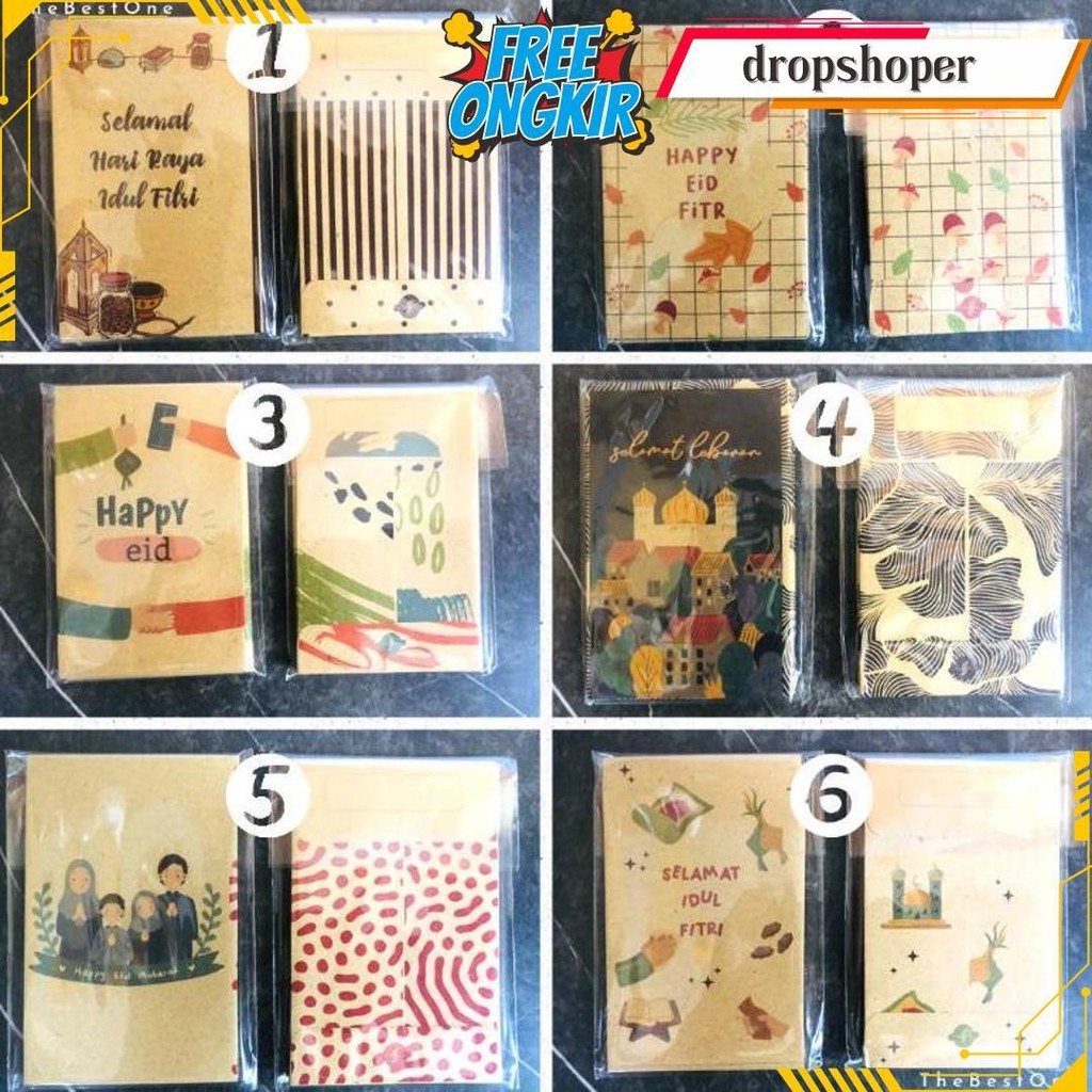 

10 Lembar Amplop Lebaran Coklat 6,5 X 10,5 Cm [ Thebestone ] Original Produk