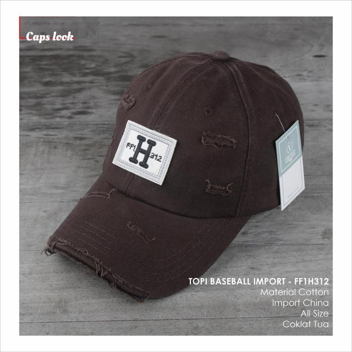 PRODUK TERBARU TOPI UNISEX IMPORT / BASEBALL CAPS MOTIF SOBEK / TOPI PRIA WANITA EMBLEM LOGO H +