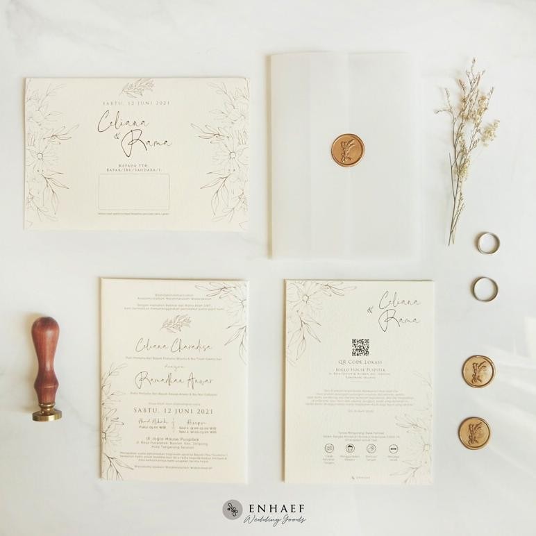 

BISA SATUAN Type C-S Undangan Hardcover Elegant Cantik dengan Waxseal Wax Stamp