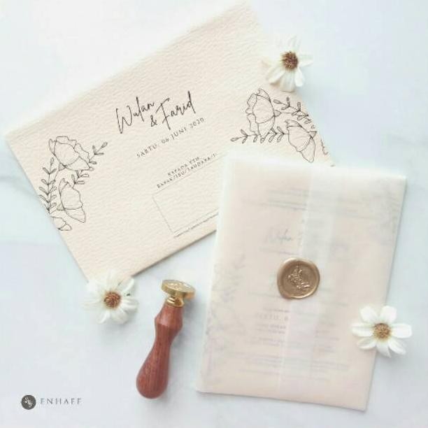 

BISA SATUAN Undangan Hardcover Elegant Cantik dengan Waxseal Wax Stamp