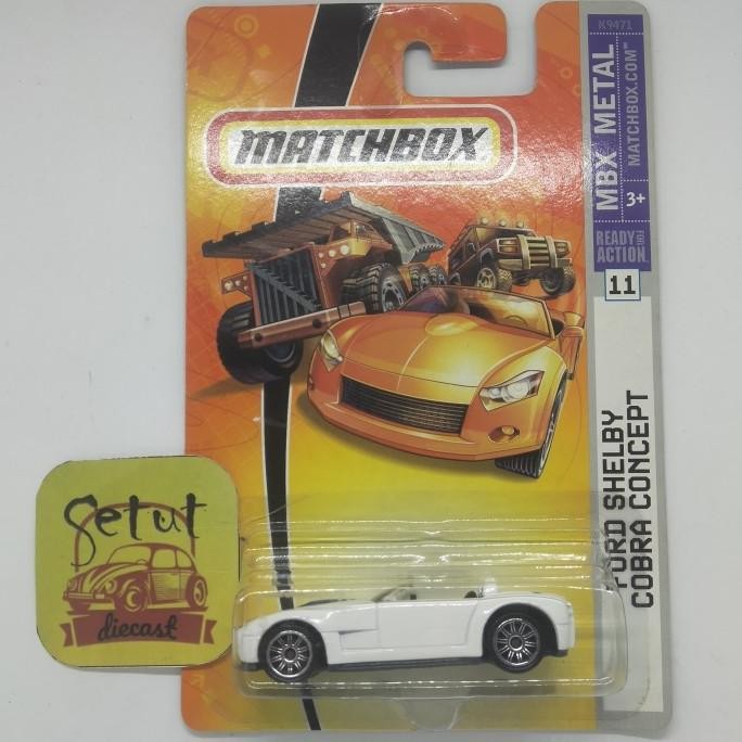 MATCHBOX BUKN HOTWHEELS FORD SHELBY COBRA CONCEPT PUTIH WHITE OLD CARD