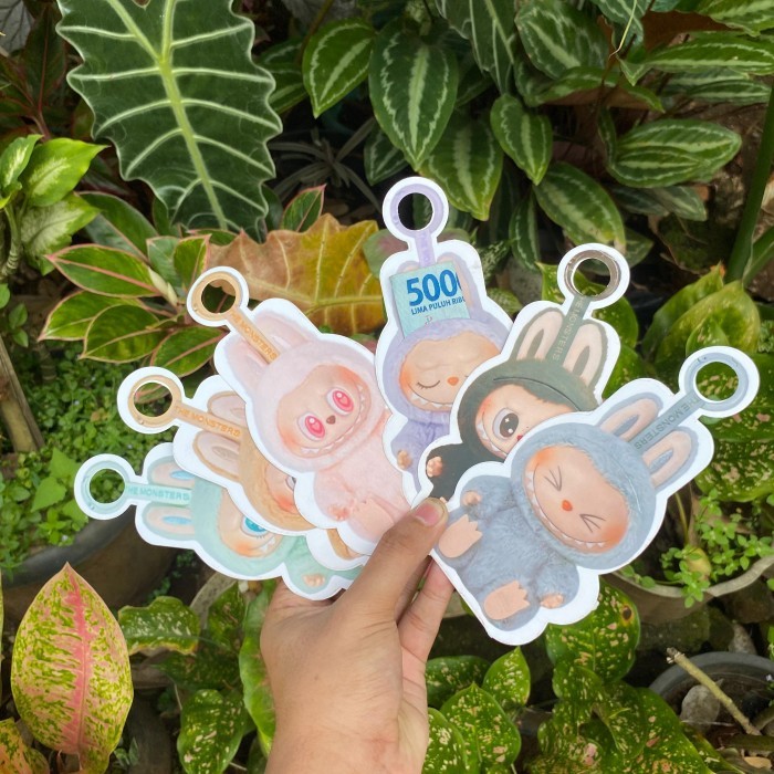 

50 pcs Amplop Lebaran Unik 2025 Aesthetic Lucu Motif labubu 3D Viral panjang amplop lucu ampau