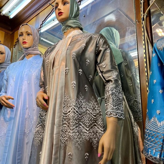 Gamis Tile Kristal Satin Bahan Adem Rellpeck Dress Wanita Muslim Dewasa