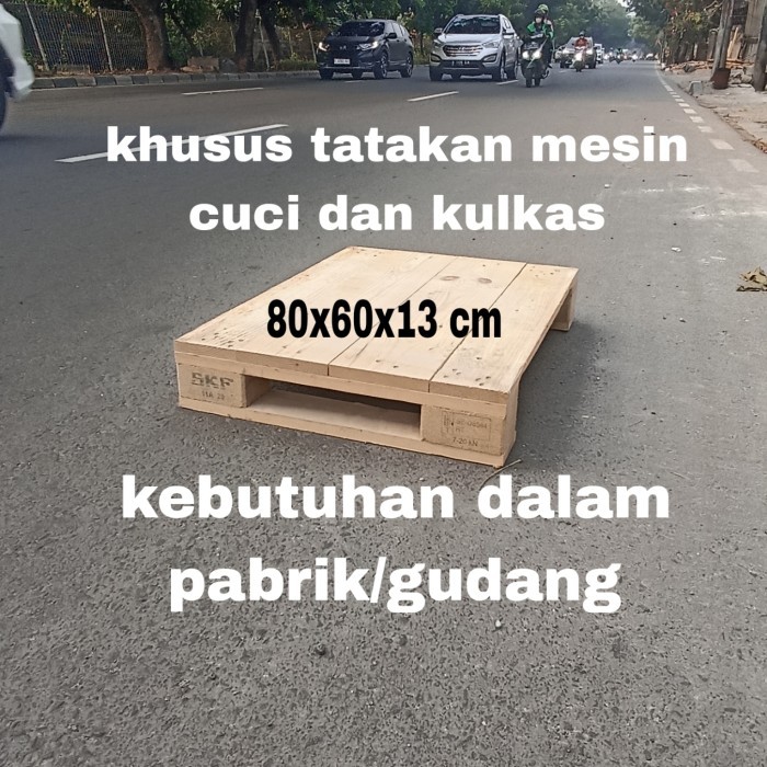 TATAKAN MESIN CUCI BARANG PALET KAYU BEKAS MASIH 100% OK TATAKAN BARANG KULKAS UK 80X60X13CM