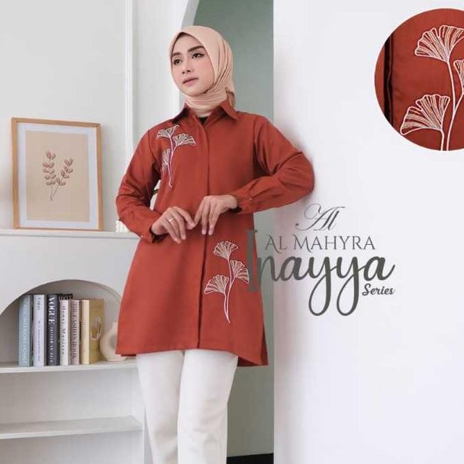 BERKUALITAS TUNIK WANITA DEWASA KEMEJA TUNIK BORDIR BAHAN KATUN TOYOBO KUALITAS TERBAIK ORIGINAL PRE