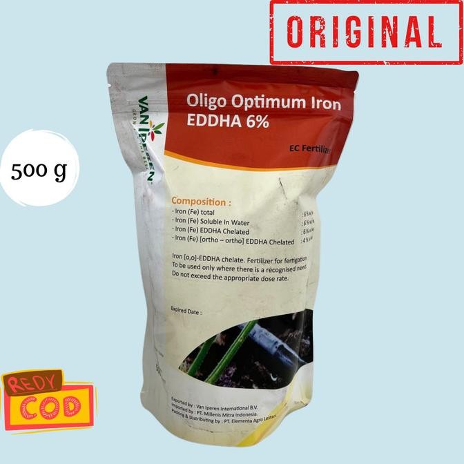 Oligo Optimum Fe EDDHA 6% ortho 4.0 untuk Hidroponik 500g