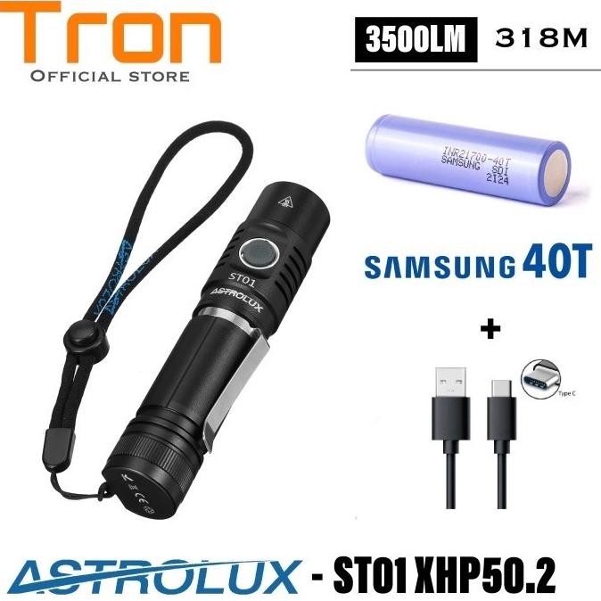 Astrolux ST01 / Mateminco T01S XHP50.2 3500 Lumen 318M Senter LED EDC Terlaris