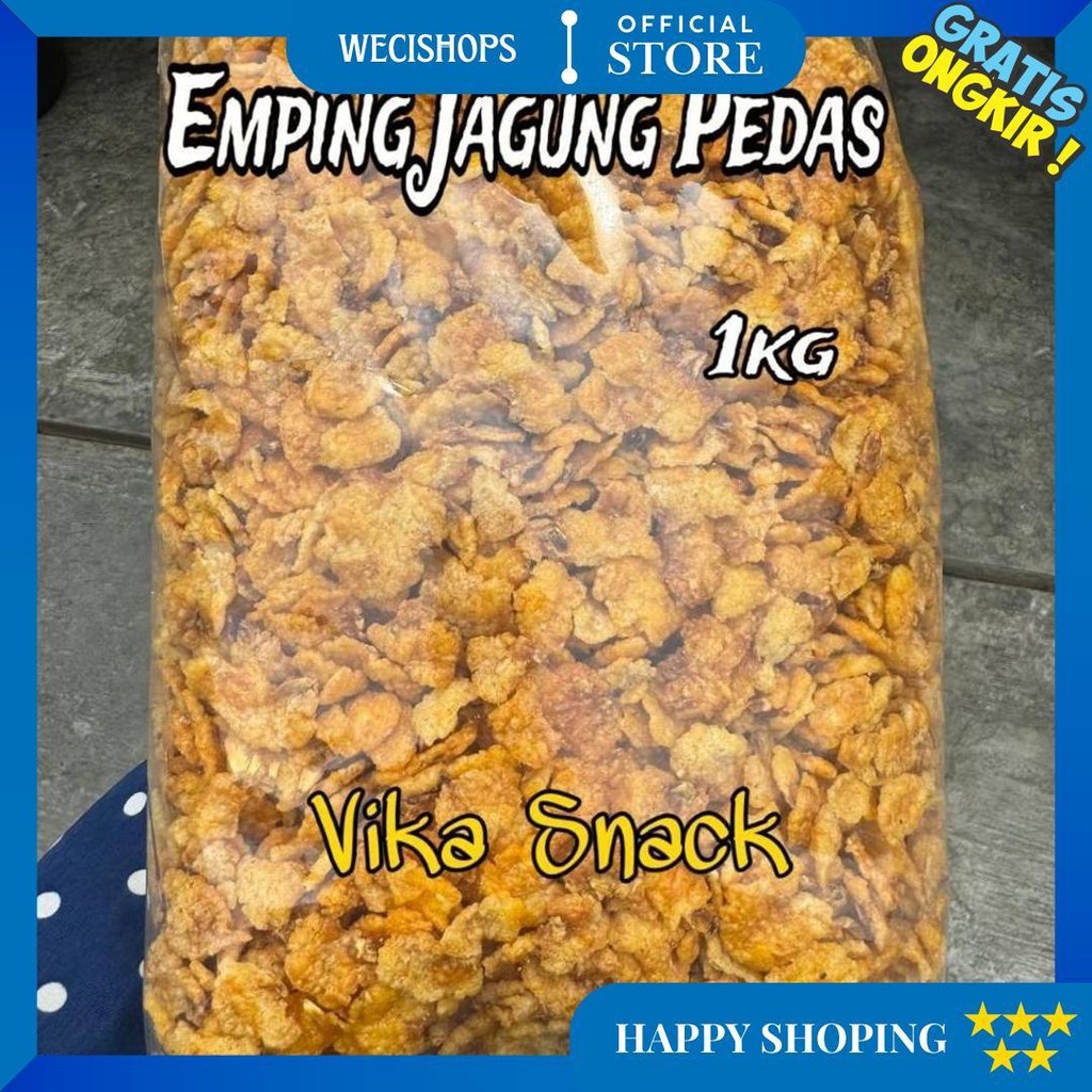 

Emping Jagung 1Kg Kiloan Murah Rasa Pedas Manis / Jagung Geprek Camilan Murah Emping Corn D Promo Puncak