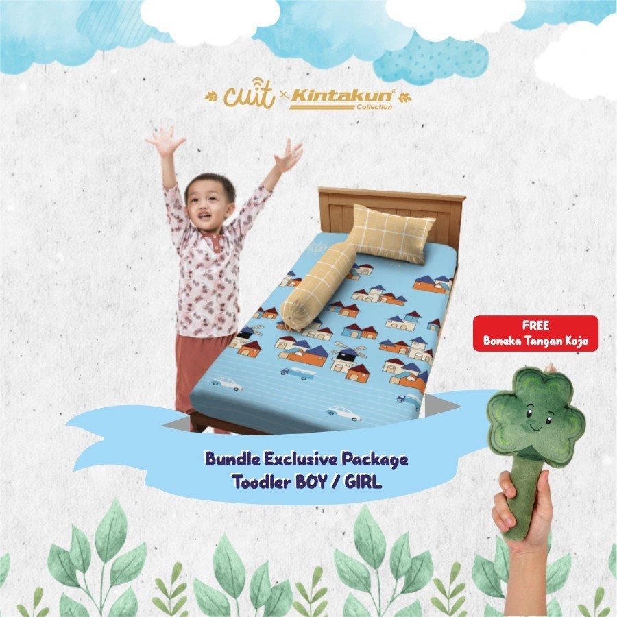 Setelan Anak Plus Sprei Single 120 x 200 Free Boneka Kintakun X CUIT Bundling
