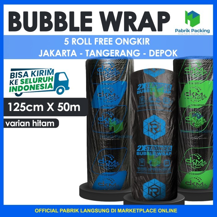 

Bubble Wrap Roll Hitam Dkm Plus Variant Hitam Size 125 Cm X 50 M