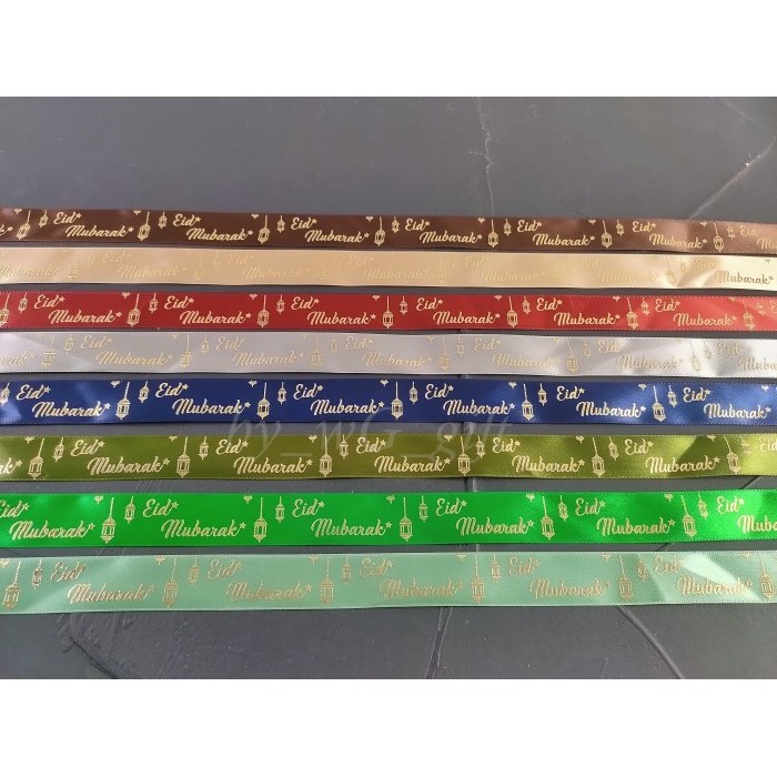 

Pita Idul Fitri -Satin Emboss Emas ;Lebar 1.5 Cm