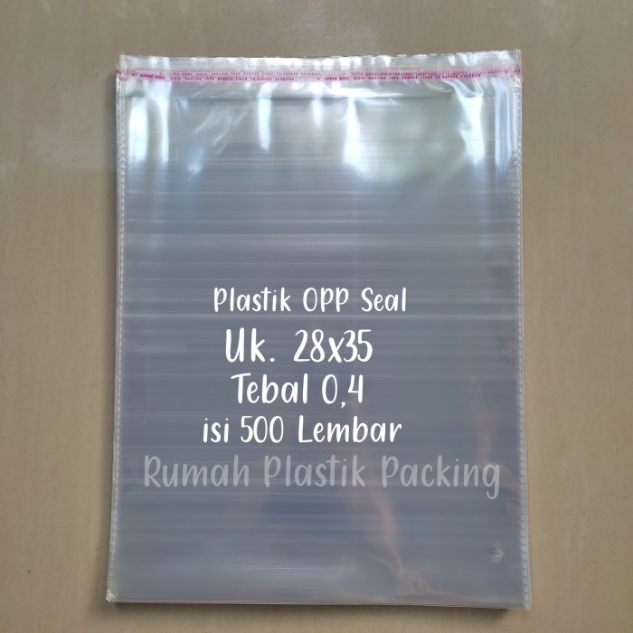 

Plastik Opp Seal 28X35 Tebal 0,4 Plastik Baju Kaos Hijab Isi 500 Pcs