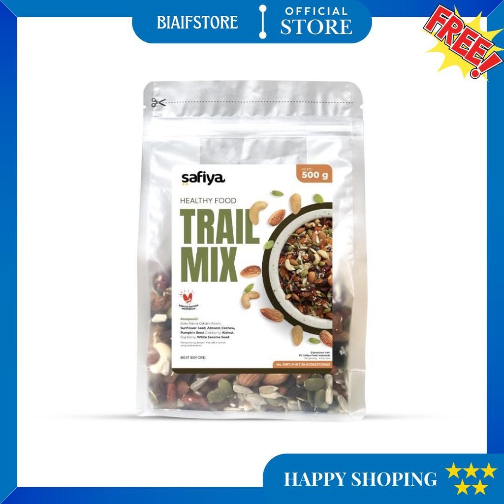 

Trail Mix Safiya 500 Gr Kacang Buah Kering | Snack Camilan Sehat Sereal Makanan Ringan Roasted Dried Fruit Healthy Food D Gratis Ongkir