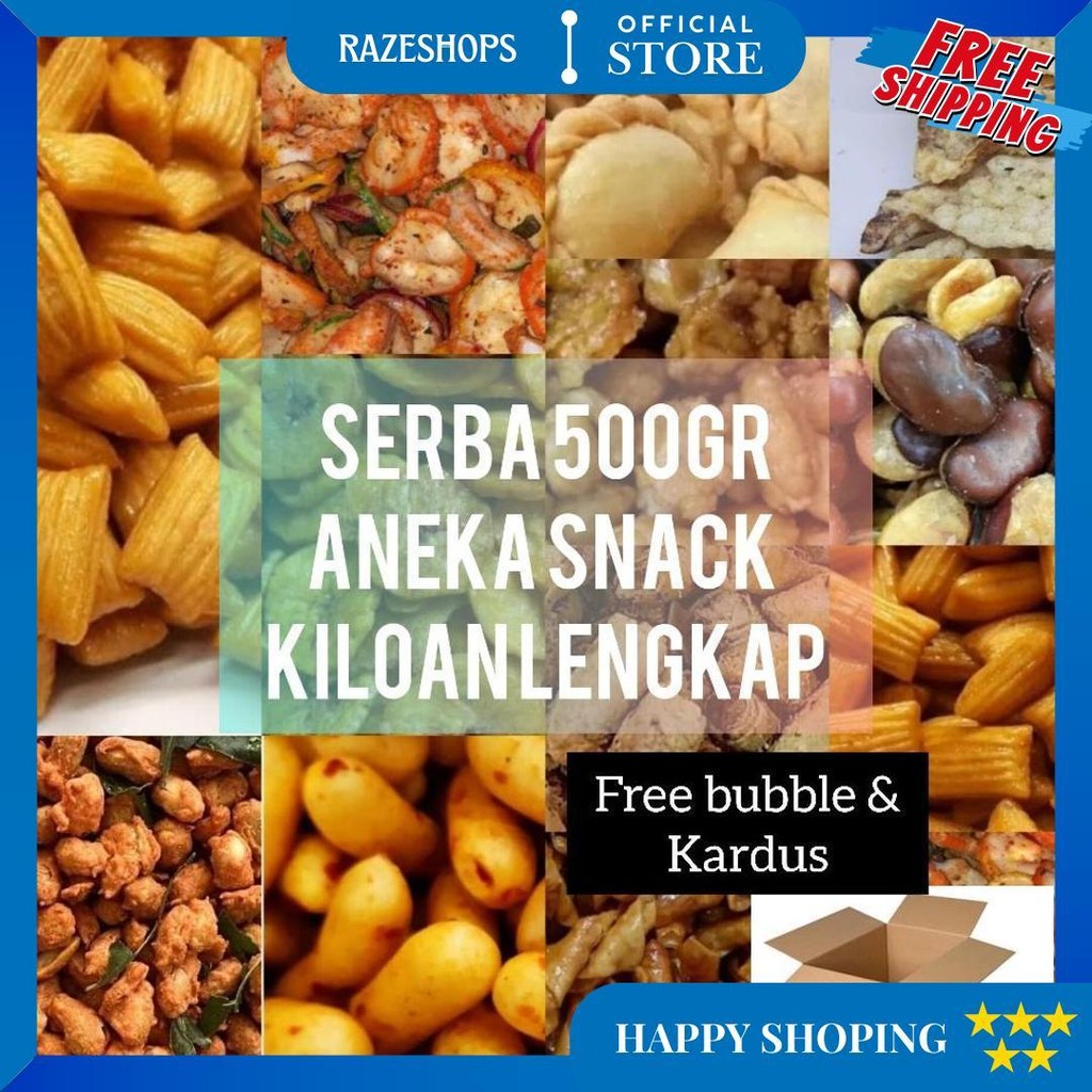 

Ss - Aneka Snack Serba 500 Gr Setengah Kilogram/ Snack Kiloan / Keripik Kaca / Makaroni / Basreng D Sale