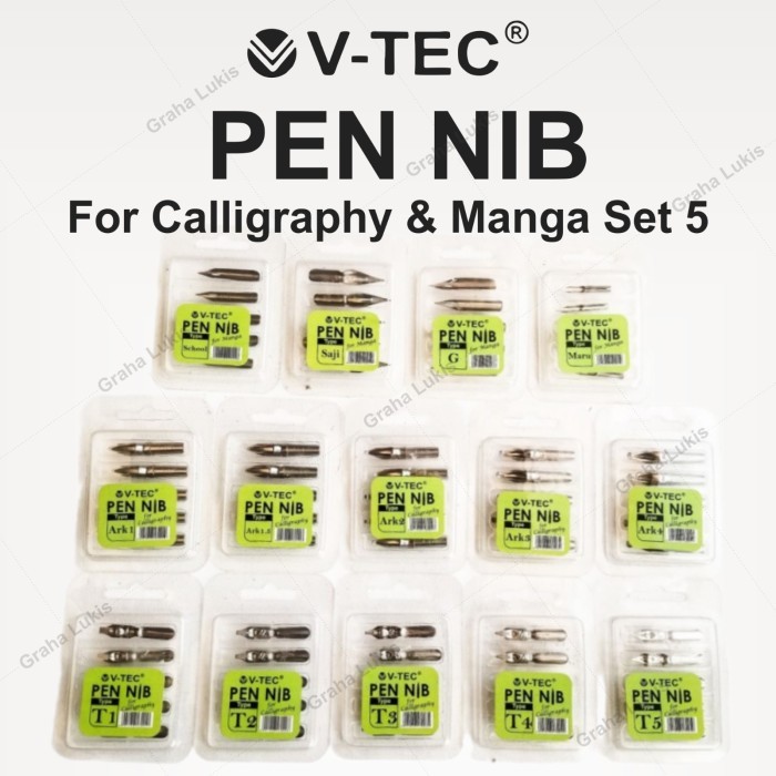 

V-TEC Pen Nib for Calligraphy & Manga isi 5 pcs