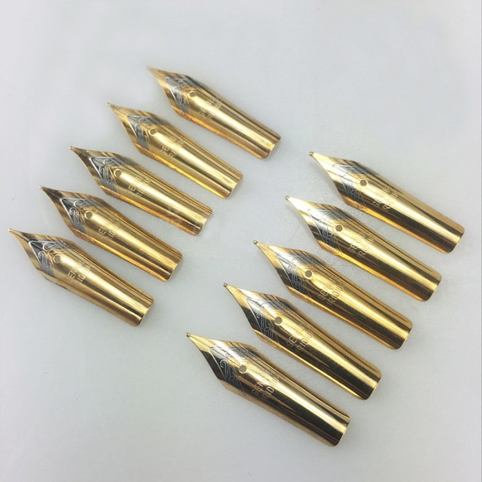 

HOT SALE! 5pcs Fountain Pen Nib Stainless Steel Replace Nib Universal 0.5mm Straight/curved Nib