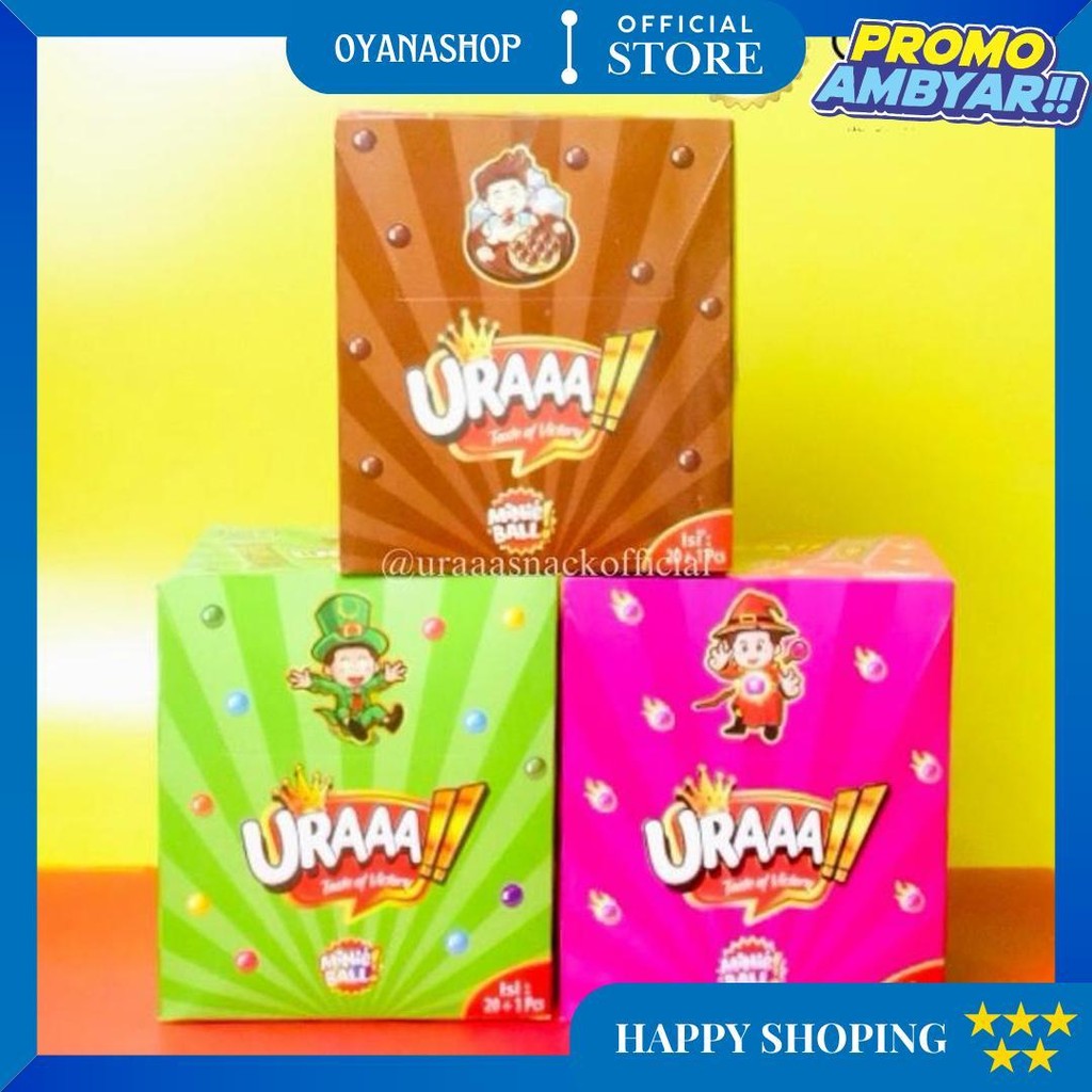 

Paket Usaha [Isi 60+3] Bundle Get 3 Box Snackpack Uraaa!! Mix Aneka Kacang, Jagung, Opak, Choco Ball D Promo Puncak