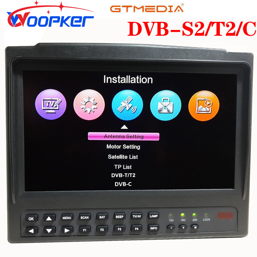 WEASH KPT-717ST Satellite Finder DVB-S2/T2/C Satellite Finder HDTV Satellite Finder HEVC H.265 7-inc