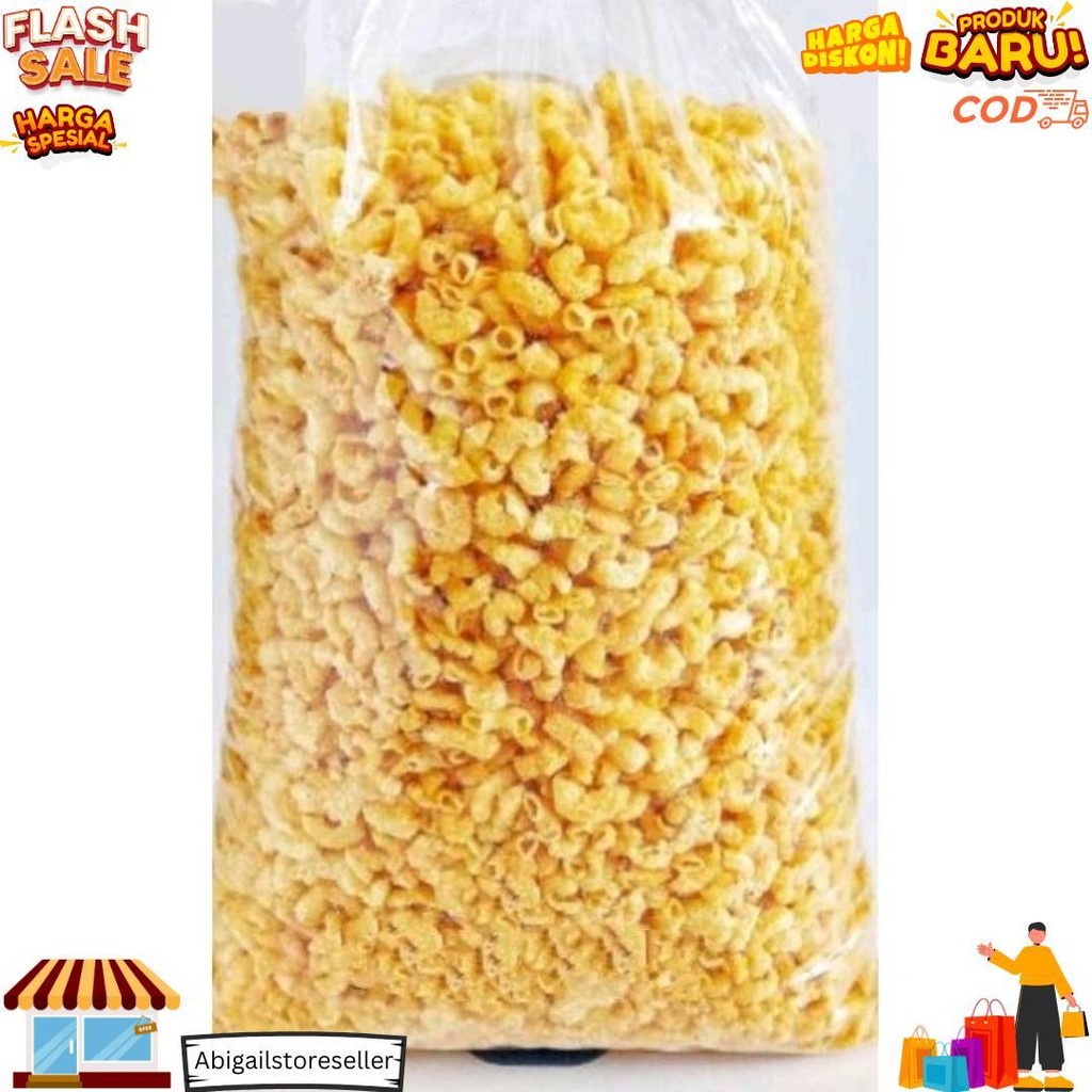 

Macaroni Renyah Ori Daun Jeruk 1Kg//Makaroni Ori Dan Pedas D Promo 10.10