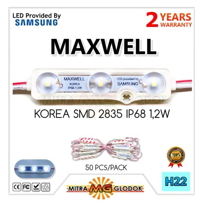 LED MODULE MAXWELL SAMSUNG 3 MATA PUTIH DOVE IP68 OUTDOOR KOREA - H22
