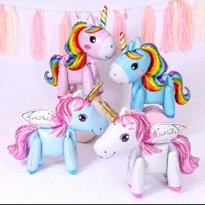 Paket Dekor Mewah Unicorn Set Dekor Murah Tema Unicorn Dekor Ulang Tahun Balon Anak Pink