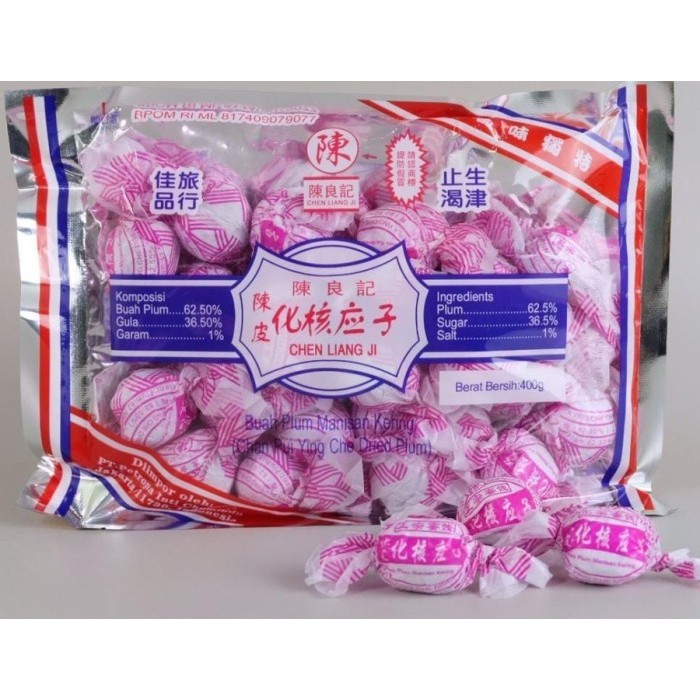 

Manisan Plum Bungkusan Chen Liang Ji tanpa biji chan pui ing che 400gr