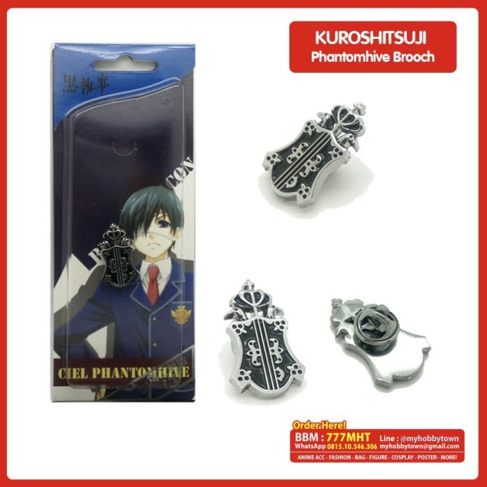 Pin Anime Kuroshitsuji Black Butler - Phantomhive Butler Sebastian
