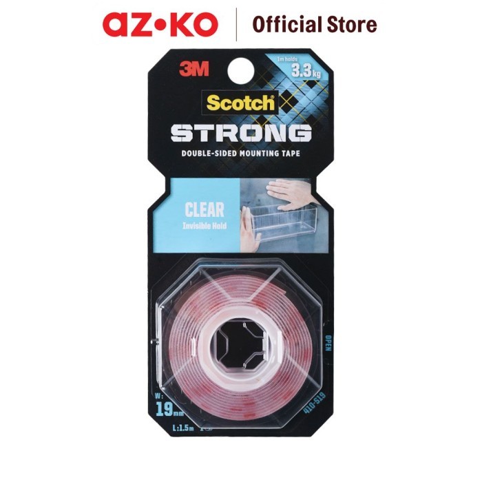 

AZKO Scotch 3m Mounting Tape Transparent 19 Mm X 1.5 Mtr