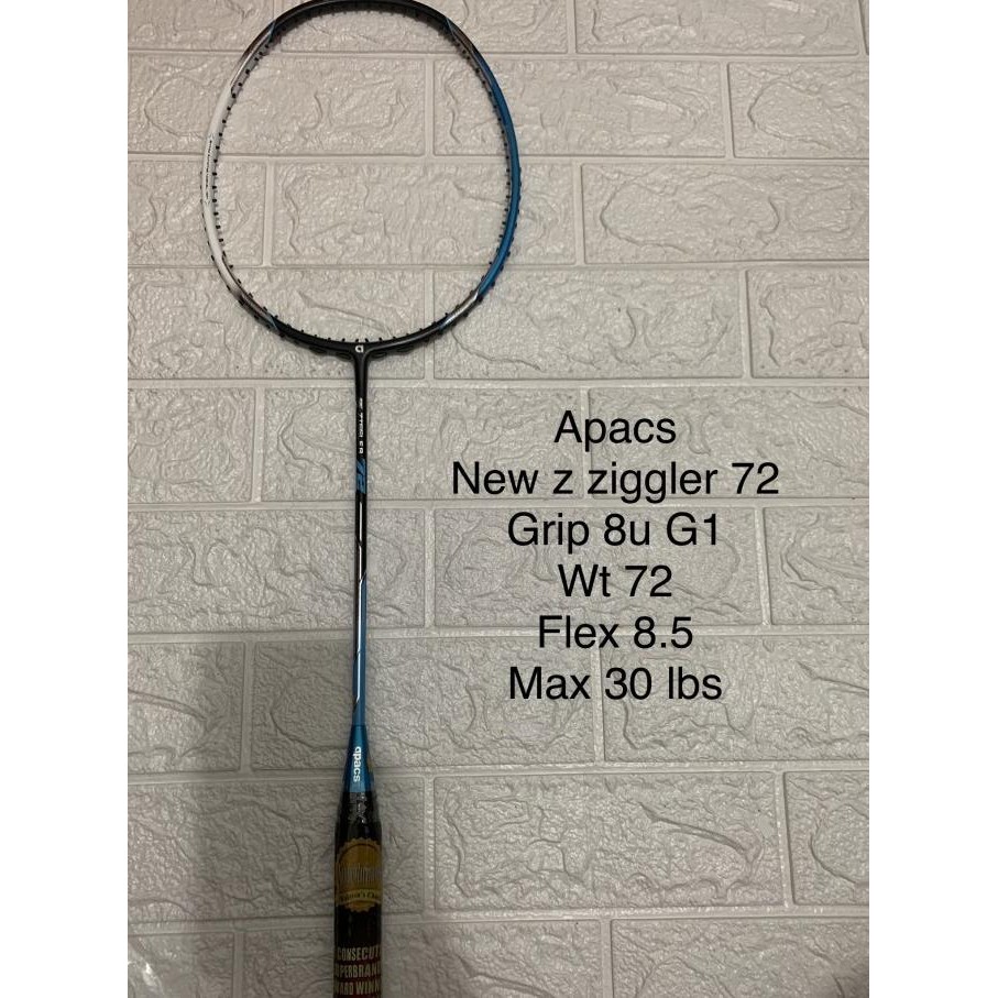 Raket Badminton APACS NEW Z ZIGGLER 72 grip 8u G1 ORIGINAL Terlaris