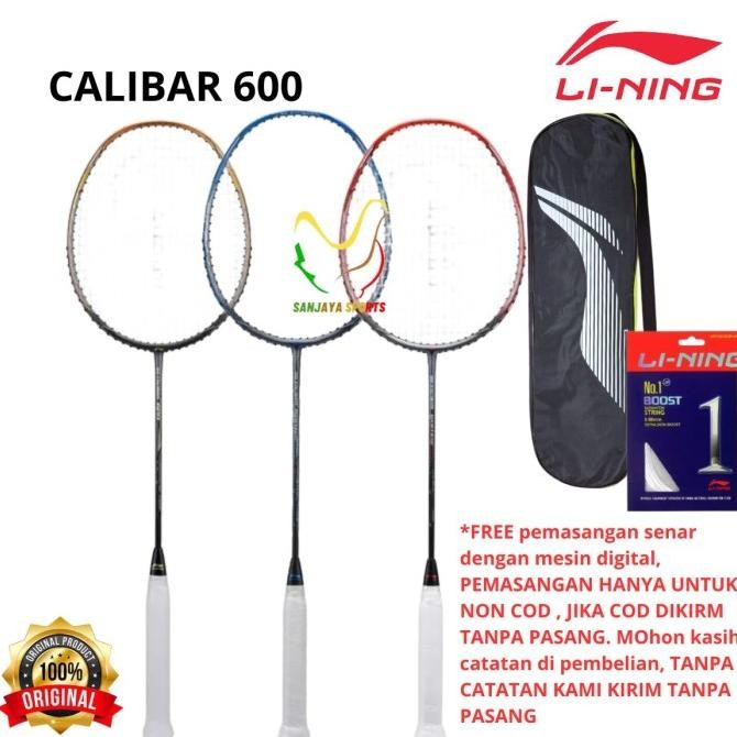 RAKET BADMINTON BULUTANGKIS LINING 3D CALIBAR 600 600 B BOOST ORIGINAL Terlaris