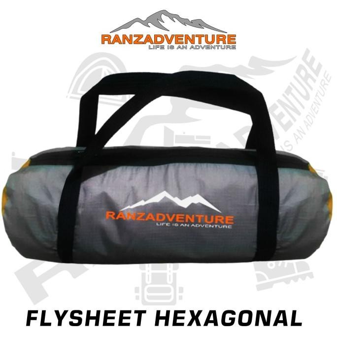 flysheet hexagonal kombinasi 4x6 flysheet jenis hexagonal 400 x 600 cm Terlaris