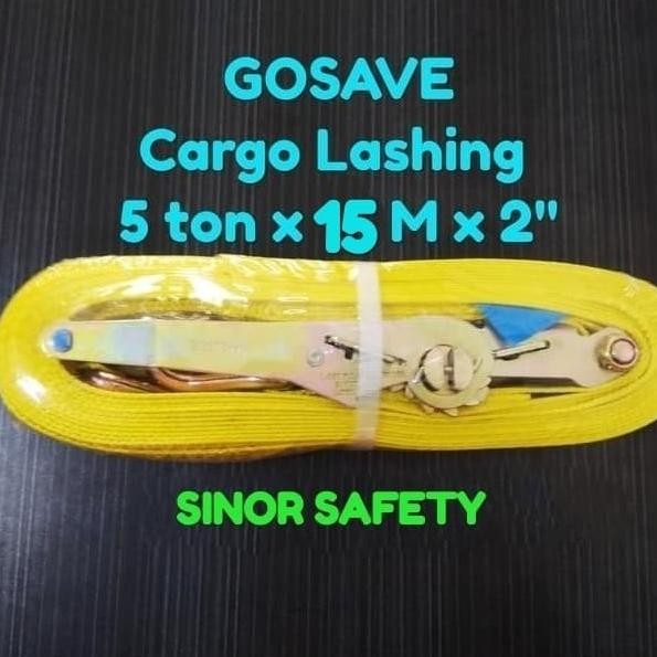 GOSAVE Webbing Cargo Lashing Belt 5T x 10M Rachet Tie Down Track Belth Terlaris