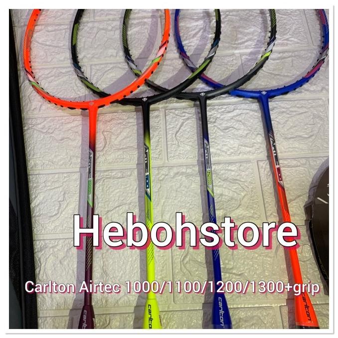 Raket Badminton CARLTON AIRTEC 1000/1100/1200/1300+grip+tas ORIGINAL Terlaris