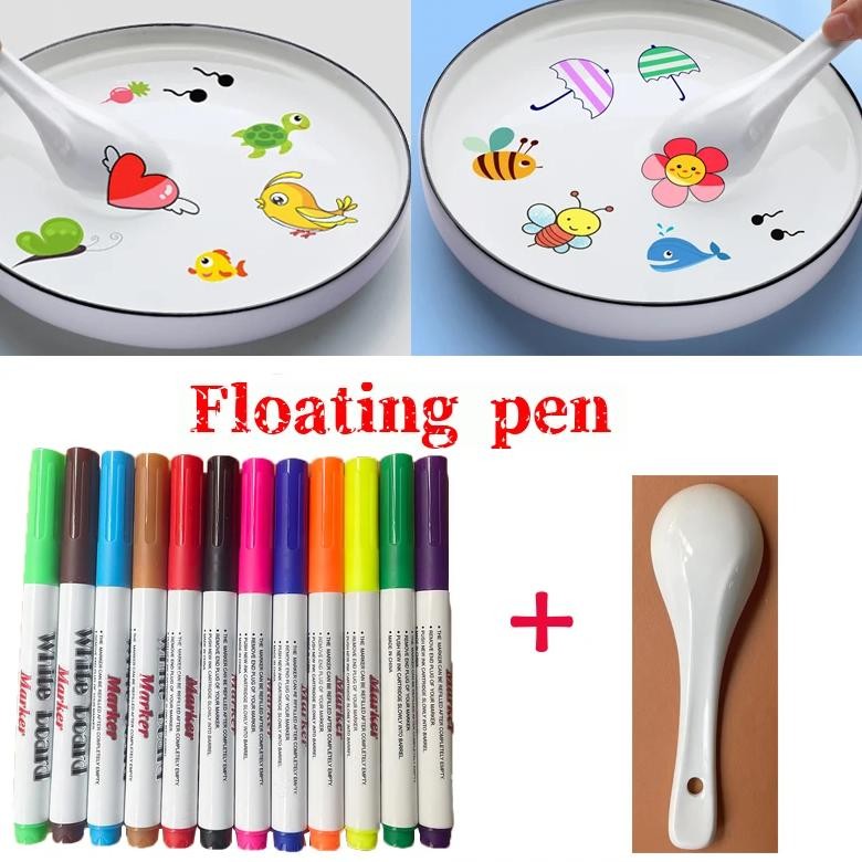 

Magical Water Painting Pen Colorful Mark Pen Markers Floating Ink Pen Doodle Water Pens Children Montessori Early Education Toys