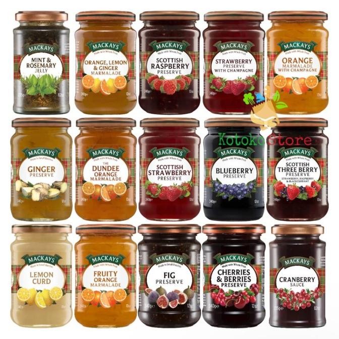 

MACKAYS SCOTTISH STRAWBERRY PRESERVE JAM / SELAI MACKAYS STROBERI 340G