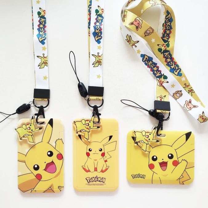 

PROMO / ID Card Holder Name Tag Lanyard / Kalung Kartu Anime Pokemon Pikachu Non COD