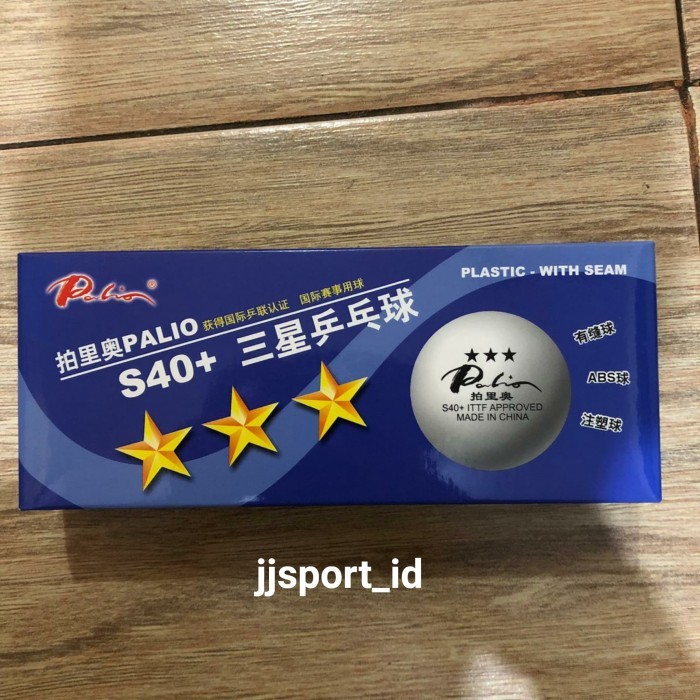 Bola Tenis Meja Bola Pingpong Palio 3 Star 40+ Isi 10