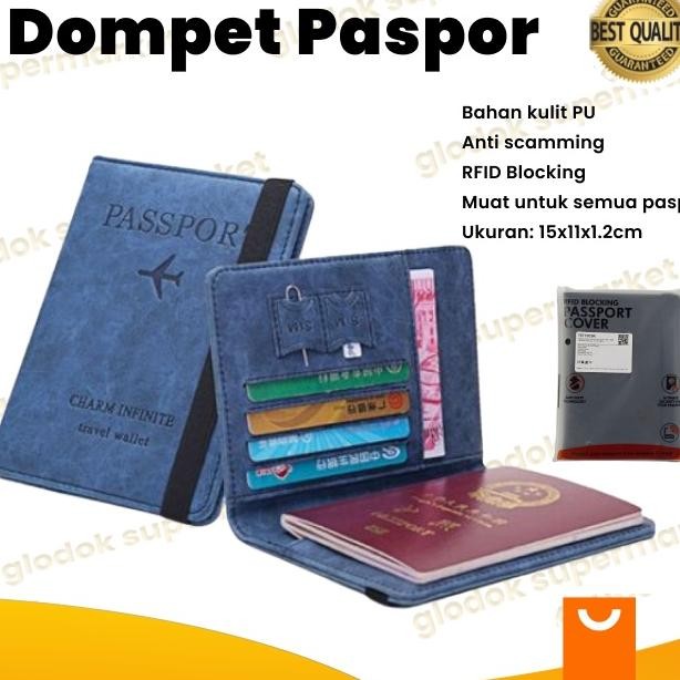 Dompet Papor Travel Wallet Paport Cover Rfid Protection