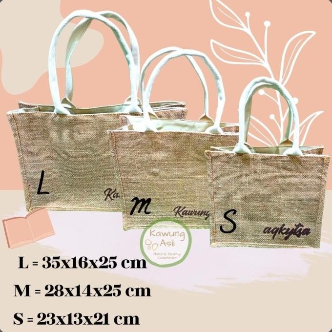 }}}}}}] Tas Karung Goni Tote Bag bisa Hampers Goodie Bag dll Custom Tulisan