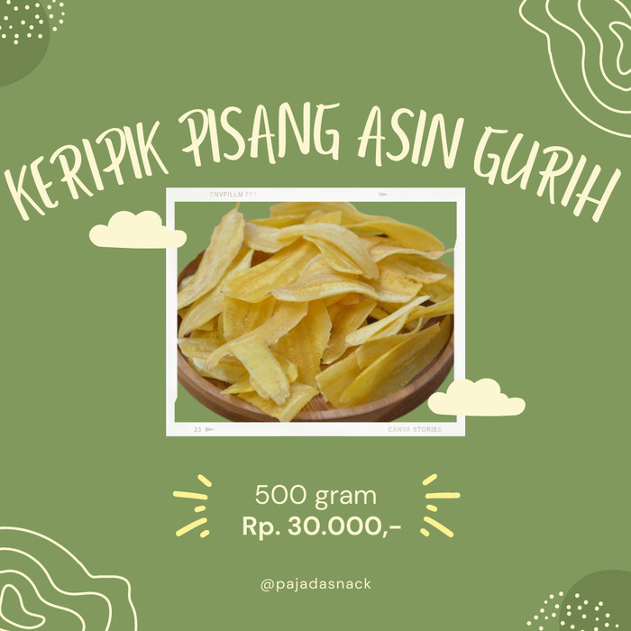 

BERGARANSI Kripik Pisang Asin Gurih 1kg / Kripik Pisang original enak
