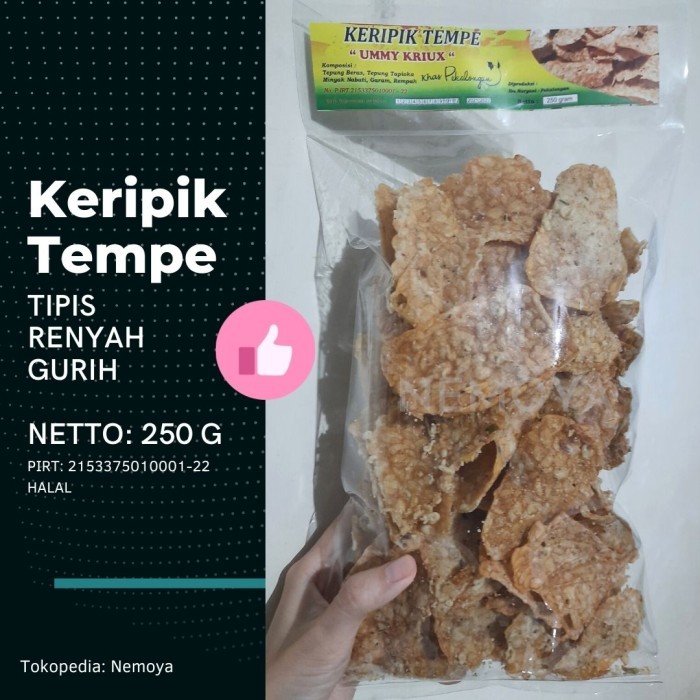 

TERJAMIN Keripik Tempe Ummy Kriux Khas Pekalongan 250 gr