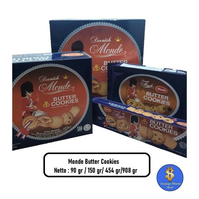 

Monde Butter Cookies 90g/150g/454g/908g-Biskuit Monde Butter Cookies NOV