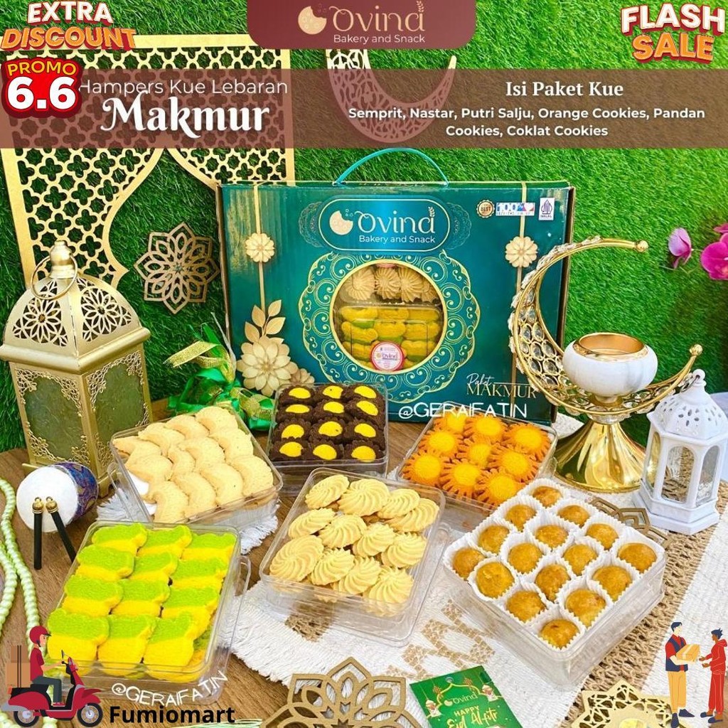 

Kue Lebaran Intan Sari Paket Kue Premium Kue Kering 6 Toples / Paket Kue Kering 2025 D Best Seller