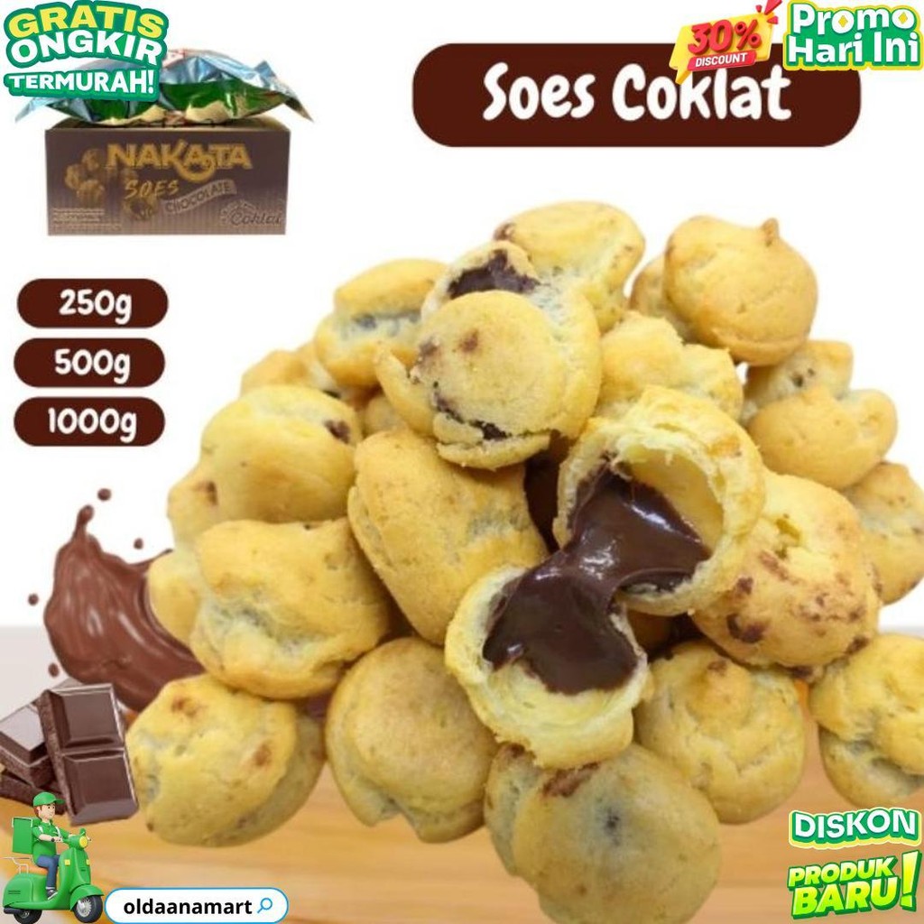 

Cod Soes Coklat Cokelat 500G/1Kg Halal Kue Sus Kering Isi Soes Coklat Lumer 1 Kgr Enak Murah Cemilan Keluarga, Cocok Untuk Dewasa Anak Anak) D Terlaris