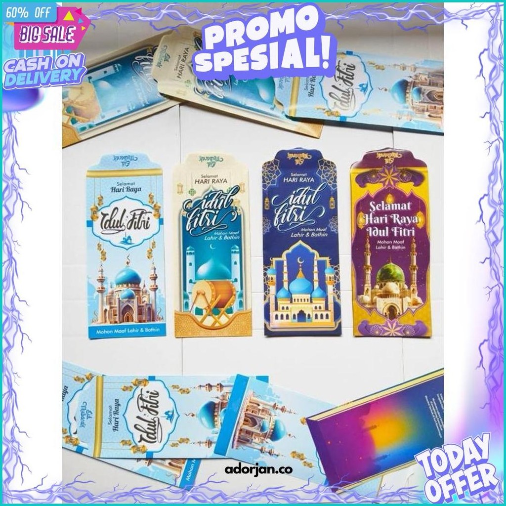 

Amplop Lebaran Panjang Isi 100 Lembar Tema Masjid / Angpao Thr Idul Fitri Hari Raya 1 Pak Isi 100 Lembar Uk 18.5 X 7,5 Rilisan Terbaru Sale