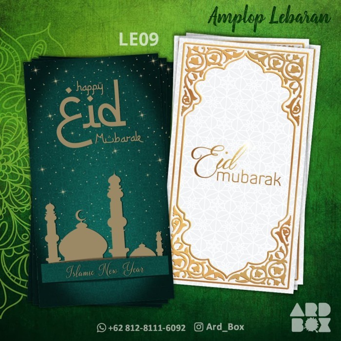 

New! Angpao Amplop Lebaran Ramadan Idul Fitri Custom Unik Murah Baru LE09 Lebaran